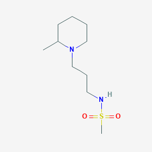 molecular formula C10H22N2O2S B1661152 N-[3-(2-Methylpiperidin-1-yl)propyl]methanesulfonamide CAS No. 88334-77-4