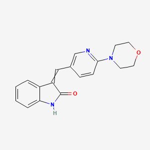 molecular formula C18H17N3O2 B1661155 3-[(6-morpholin-4-ylpyridin-3-yl)methylidene]-1H-indol-2-one CAS No. 883945-05-9