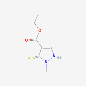 1H-Pyrazole-4-carboxylic acid, 5-mercapto-1-methyl-, ethyl ester