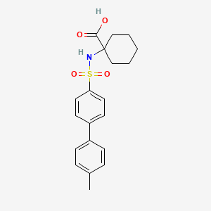 molecular formula C20H23NO4S B1661169 1-(4'-Methyl-[1,1'-biphenyl]-4-ylsulfonamido)cyclohexanecarboxylic acid CAS No. 885269-28-3