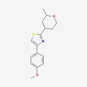 Thiazole, 4-(4-methoxyphenyl)-2-(tetrahydro-2-methyl-2H-pyran-4-yl)-