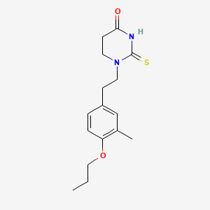 molecular formula C16H22N2O2S B1661189 4(1H)-Pyrimidinone, tetrahydro-1-(2-(3-methyl-4-propoxyphenyl)ethyl)-2-thioxo- CAS No. 88655-35-0