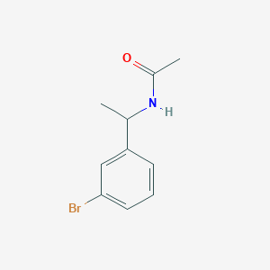 molecular formula C10H12BrNO B1661198 Acetamide, N-[1-(3-bromophenyl)ethyl]- CAS No. 887254-64-0