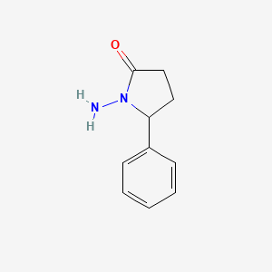 molecular formula C10H12N2O B1661199 1-Amino-5-phenylpyrrolidin-2-one CAS No. 88730-07-8