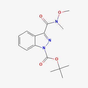 N-Methoxy-N-methyl-1-(tert-butyloxycarbonyl)-1H-indazole-3-carboxamide