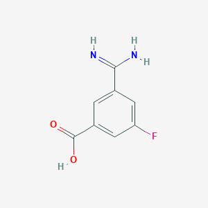 molecular formula C8H7FN2O2 B1661207 3-Carbamimidoyl-5-fluorobenzoic acid CAS No. 887579-40-0