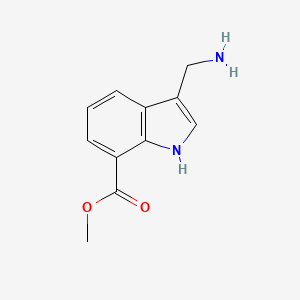 molecular formula C11H12N2O2 B1661209 Methyl 3-(aminomethyl)-1H-indole-7-carboxylate CAS No. 887582-89-0