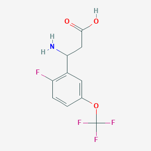 molecular formula C10H9F4NO3 B1661213 3-Amino-3-[2-fluoro-5-(trifluoromethoxy)phenyl]propanoic acid CAS No. 887583-98-4