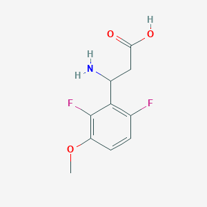 molecular formula C10H11F2NO3 B1661214 3-Amino-3-(2,6-difluoro-3-methoxyphenyl)propanoic acid CAS No. 887584-05-6