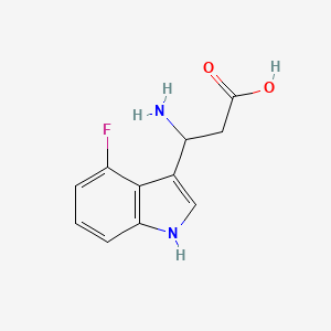 molecular formula C11H11FN2O2 B1661215 3-amino-3-(4-fluoro-1H-indol-3-yl)propanoic acid CAS No. 887586-26-7