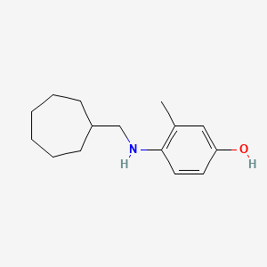 4-[(Cycloheptylmethyl)amino]-3-methylphenol