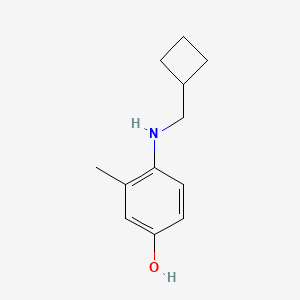 molecular formula C12H17NO B1661218 4-[(Cyclobutylmethyl)amino]-3-methylphenol CAS No. 887587-71-5