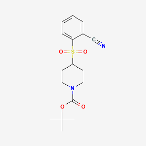 molecular formula C17H22N2O4S B1661219 4-(2-Cyanophenylsulfonyl)piperidine-1-carboxylic acid tert-butyl ester CAS No. 887589-92-6