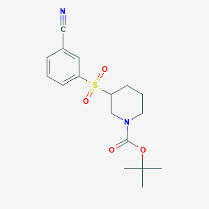 molecular formula C17H22N2O4S B1661220 3-(3-Cyanophenylsulfonyl)piperidine-1-carboxylic acid tert-butyl ester CAS No. 887589-95-9