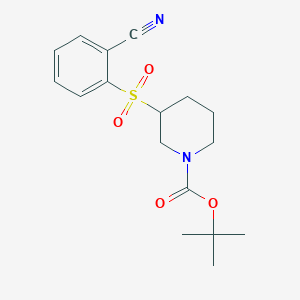 molecular formula C17H22N2O4S B1661221 3-(2-Cyanophenylsulfonyl)piperidine-1-carboxylic acid tert-butyl ester CAS No. 887590-03-6