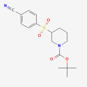molecular formula C17H22N2O4S B1661222 3-(4-Cyanophenylsulfonyl)piperidine-1-carboxylic acid tert-butyl ester CAS No. 887591-26-6