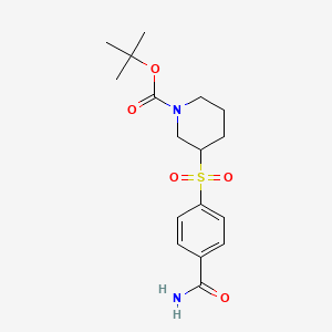 3-(4-Carbamoylphenylsulfonyl)piperidine-1-carboxylic acid tert-butyl ester