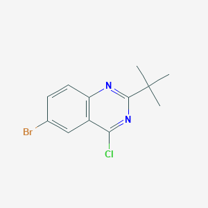 molecular formula C12H12BrClN2 B1661226 6-Bromo-2-(tert-butyl)-4-chloroquinazoline CAS No. 887592-20-3