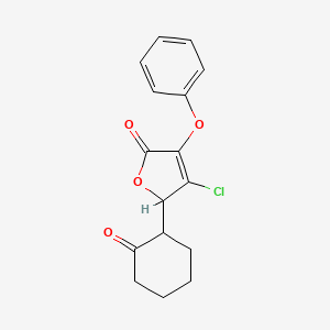 2(5H)-Furanone, 4-chloro-5-(2-oxocyclohexyl)-3-phenoxy-