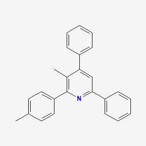 molecular formula C25H21N B1661257 Pyridine, 3-methyl-2-(4-methylphenyl)-4,6-diphenyl- CAS No. 89009-10-9