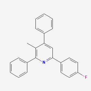 molecular formula C24H18FN B1661263 Pyridine, 6-(4-fluorophenyl)-3-methyl-2,4-diphenyl- CAS No. 89009-20-1