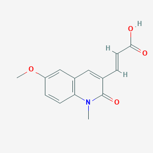 molecular formula C14H13NO4 B1661269 (2E)-3-(6-methoxy-1-methyl-2-oxo-1,2-dihydroquinolin-3-yl)prop-2-enoic acid CAS No. 890647-84-4