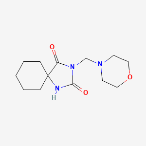 molecular formula C13H21N3O3 B1661272 1,3-Diazaspiro(4.5)decane-2,4-dione, 3-(morpholinomethyl)- CAS No. 891-99-6