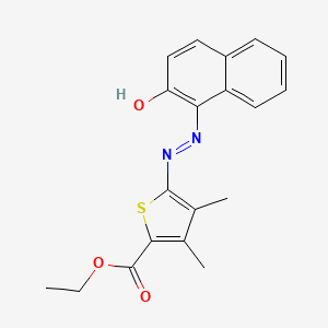 ethyl 5-[(E)-(2-hydroxy-1-naphthyl)diazenyl]-3,4-dimethylthiophene-2-carboxylate
