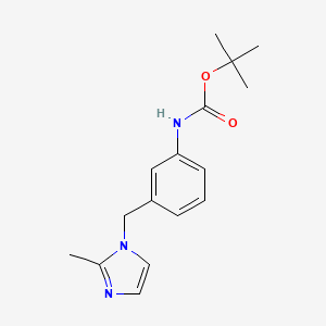 molecular formula C16H21N3O2 B1661284 tert-butyl N-{3-[(2-methyl-1H-imidazol-1-yl)methyl]phenyl}carbamate CAS No. 892393-30-5