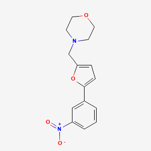 molecular formula C15H16N2O4 B1661286 Morpholine, 4-[[5-(3-nitrophenyl)-2-furanyl]methyl]- CAS No. 89260-53-7