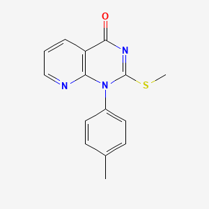 molecular formula C15H13N3OS B1661297 Pyrido[2,3-d]pyrimidin-4(1H)-one, 1-(4-methylphenyl)-2-(methylthio)- CAS No. 89374-66-3