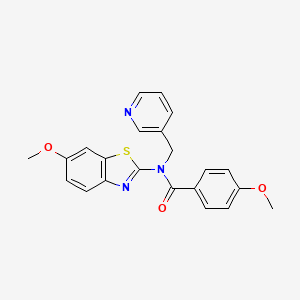 4-methoxy-N-(6-methoxybenzo[d]thiazol-2-yl)-N-(pyridin-3-ylmethyl)benzamide
