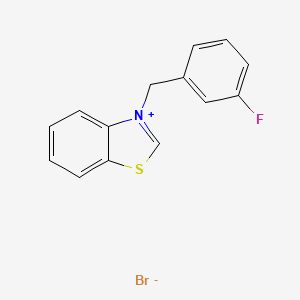 Benzothiazolium, 3-[(3-fluorophenyl)methyl]-, bromide