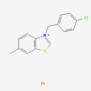 Benzothiazolium, 3-[(4-chlorophenyl)methyl]-6-methyl-, bromide