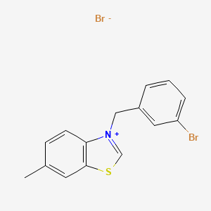 molecular formula C15H13Br2NS B1661307 Benzothiazolium, 3-[(3-bromophenyl)methyl]-6-methyl-, bromide CAS No. 89542-61-0