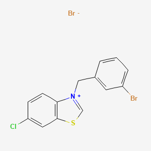 molecular formula C14H10Br2ClNS B1661310 Benzothiazolium, 3-[(3-bromophenyl)methyl]-6-chloro-, bromide CAS No. 89542-82-5