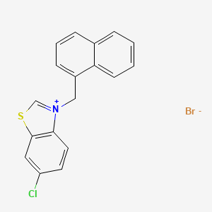 molecular formula C18H13BrClNS B1661311 Benzothiazolium, 6-chloro-3-(1-naphthalenylmethyl)-, bromide CAS No. 89542-88-1