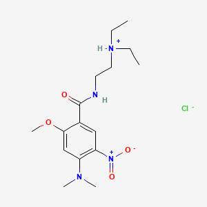 4-Dimethylamino-5-nitro-2-methoxy-N-(2-diethylaminoethyl)benzamide hydrochloride