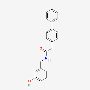 molecular formula C21H19NO2 B1661322 [1,1'-Biphenyl]-4-acetamide, N-[(3-hydroxyphenyl)methyl]- CAS No. 897015-53-1