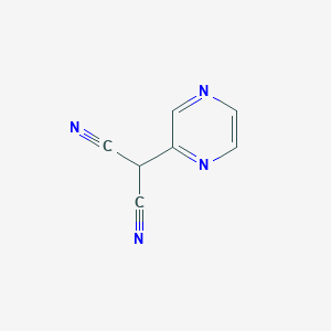molecular formula C7H4N4 B1661339 Propanedinitrile, pyrazinyl- CAS No. 89876-63-1