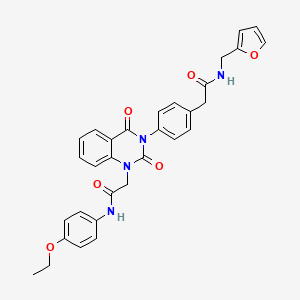 molecular formula C31H28N4O6 B1661354 2-{4-[1-{2-[(4-ethoxyphenyl)amino]-2-oxoethyl}-2,4-dioxo-1,4-dihydroquinazolin-3(2H)-yl]phenyl}-N-(2-furylmethyl)acetamide CAS No. 899926-62-6