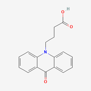 molecular formula C17H15NO3 B1661359 10(9H)-Acridinebutanoic acid, 9-oxo- CAS No. 90053-07-9