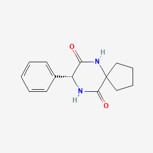 (8R)-8-Phenyl-6,9-diazaspiro[4.5]decane-7,10-dione