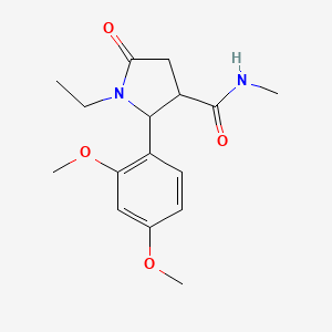 2-(2,4-dimethoxyphenyl)-1-ethyl-N-methyl-5-oxopyrrolidine-3-carboxamide