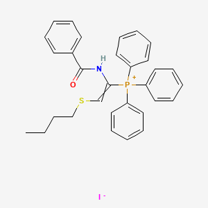 [1-Benzamido-2-(butylsulfanyl)ethenyl](triphenyl)phosphanium iodide