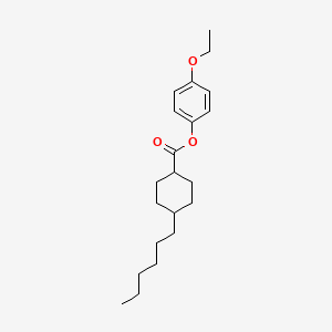 molecular formula C21H32O3 B1661393 Cyclohexanecarboxylic acid, 4-hexyl-, 4-ethoxyphenyl ester, trans- CAS No. 90311-54-9