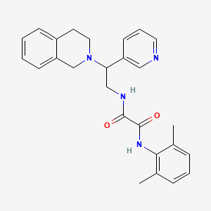 molecular formula C26H28N4O2 B1661397 N-[2-(3,4-dihydroisoquinolin-2(1H)-yl)-2-pyridin-3-ylethyl]-N'-(2,6-dimethylphenyl)ethanediamide CAS No. 903324-12-9
