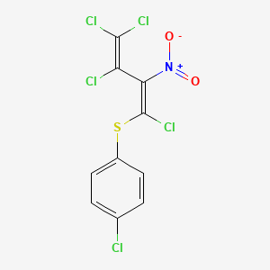 molecular formula C10H4Cl5NO2S B1661419 1-chloro-4-{[(1Z)-1,3,4,4-tetrachloro-2-nitrobuta-1,3-dienyl]thio}benzene CAS No. 907617-87-2