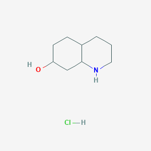 molecular formula C9H18ClNO B1661432 1,2,3,4,4a,5,6,7,8,8a-Decahydroquinolin-7-ol;hydrochloride CAS No. 90949-79-4