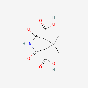 molecular formula C9H9NO6 B1661436 6,6-Dimethyl-2,4-dioxo-3-azabicyclo[3.1.0]hexane-1,5-dicarboxylic acid CAS No. 91004-47-6